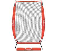 GoSports Lanzamiento 7 x 4 pies-Pantalla-Red de protección para Lanzador de béisbol y sóftbol, imprescindible para un Entrenamiento Seguro, Unisex, Rojo