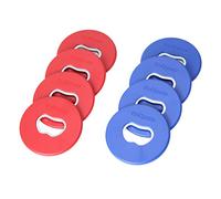 GoSports Replacement Washers Repuesto, Metal Recubierto de plástico con abrebotellas, Juego de 8 Arandelas, Rojo