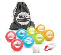 GoSports Soft Bocce Set Incluye 8 Bolas Pesadas, bolita y Funda, para Jugar en Interiores o Exteriores