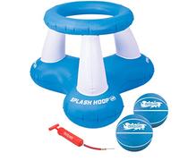 GoSports Splash Hoop Air, Juego de Baloncesto Inflable para Piscina - Incluye aro Flotante, 2 Pelotas de Baloncesto de Agua y Bomba de Bola
