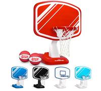 GoSports Splash Hoop Pro - Juego de Baloncesto para Piscina - Incluye aro de Baloncesto acuático para la Piscina, 2 Pelotas y Bomba - Rojo