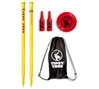 GoSports Tipsy Toss - Juego de lanzamiento de disco volador y derribo de botellas, versión Pro