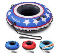 GoSports Tubo de Nieve de Invierno Resistente de 44 Pulgadas con Cubierta de Lona Premium, Trineo de Grado Comercial, Estrellas y Rayas