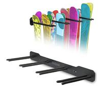 GoSports Wall Mounted Ski and Storage Racks Estante de Almacenamiento de esquí y Snowboard montado en la Pared, Unisex, Negro, 8 Pairs of Skis, or 4 Snowboards