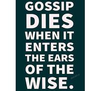 Gossip Dies The Ears of The Wise - Placa de metal retro vintage para pared, 30,5 x 45,7 cm