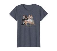 Gossip Girl Group Camiseta, Mujer, Azul Jaspeado, XS