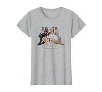 Gossip Girl Group Camiseta, Mujer, Gris Jaspeado, S