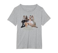 Gossip Girl Group Camiseta, Mujer Tallas Grandes, Gris Jaspeado, 4XL Grande
