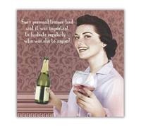 Gossip Girl - Tarjeta de cumpleaños para mujer sosteniendo una botella y una copa de vino, 15,2 x 15,2 cm