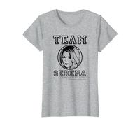 Gossip Girl Team Serena Camiseta, Mujer, Gris Jaspeado, XL