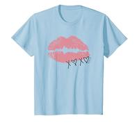Gossip Girl XOXO Lips Camiseta, Niños, Azul Bebé, 4 años