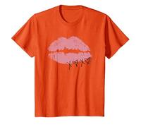 Gossip Girl XOXO Lips Camiseta, Niños, Naranja, 4 años