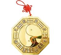 Gossip Mirror Cobre, espejo tradicional chino Feng Shui espejo cóncavo convexo for decoración del hogar adorno de negocios/697(23CM)