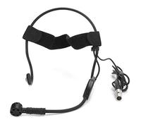 gostcai Mini Micrófono con Cable Montado en La Cabeza, Auricular de Condensador Portátil con Diadema para Profesor, Entrenador, Presentación, Guía turístico (Negro)