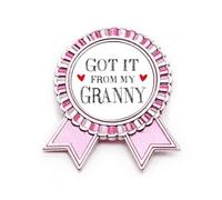 Got It From My Granny Grandma - Broche para regalo de medalla de premio ganador, color rosa, Medium, Metal