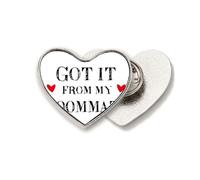 Got It From My Roommate - Broche de metal con forma de corazón para temporada de graduación