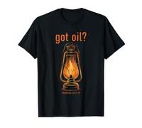Got Oil? Rapture & Second Coming Matthew 25 Reminder Faith Camiseta gráfica económica