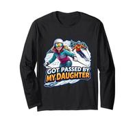 Got Passed by My Daughter Funny Ski Padre Esquiador Esquiando Papá Manga Larga