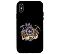 Got Rocks? Geode Crystal Rockhound Geologist Mining Fan Carcasa para iPhone X/XS