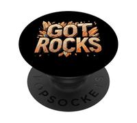 GOT ROCKS Geology Rock Collector Mineral Hunter PopSockets PopGrip Adhesivo