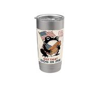 Got That Dog In Me Grumpy Frog Hot Dog 4 de julio japonés Vaso térmico de acero inoxidable de doble pared