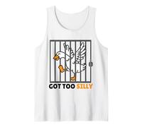 Got Too Silly Animal Lover Pun Humor Funny Goose Camiseta sin Mangas