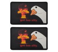 Got Too Silly Duck - Parche táctico de moral para ropa, mochilas, sombreros, bolsos, chaquetas, 3.15 x 1.97 pulgadas, paquete de 2, color negro