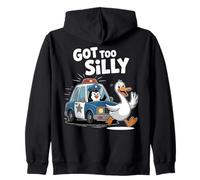 Got Too Silly Funny Duck Policía Dibujos Animados Humor Sudadera con Capucha