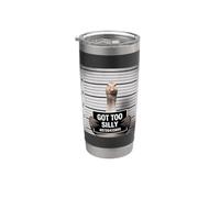 Got Too Silly Funny Goose Mugshot Vaso térmico de acero inoxidable de doble pared