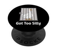 Got Too Silly Funny Goose Pun Humor Amante de los pájaros Diciendo PopSockets PopGrip Adhesivo