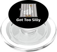 Got Too Silly Funny Goose Pun Humor Amante de los pájaros Diciendo PopSockets PopGrip para MagSafe