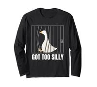 Got Too Silly Funny Goose Pun Humor Men Women Manga Larga