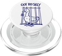 Got Too Silly Funny Goose Pun Humor para los amantes de los animales PopSockets PopGrip para MagSafe