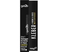 got2b Adhesivo 4 Brows & Edges Waterproof (16 ml), 2 en 1 de gel de cejas y máscara para el pelo, resistente al sudor y al agua para hasta 24 horas, con práctico cepillo para cejas para peinar los