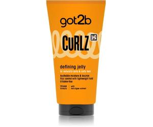 GOT2B CURLZ Defining Jelly 150 ml - Lightweight Curl Enhancing Styling Gel for Curly and Wavy Hair, Defines Curls, Controles Frizz, Boosts Elasticity and Shine