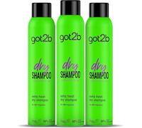 Got2b - Champú Seco Frescor Extra - 3uds de 200ml (600ml) - Refresca tu cabello al instante - Un día de extra de frescor para tu cabello