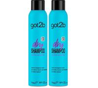 got2b Extra Volume Champú en seco (200 ml), champú seco para refrescar tus looks, dry shampoo con 24 h de volumen y frescor, no deja residuos blancos*, aroma cítrico (Paquete de 2)