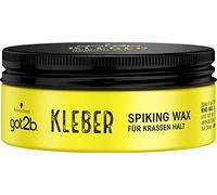 got2b Glue Spiking Wax Halt 6 (75 ml), cera para el cabello con agarre fuerte para estilos verticales, gel para el cabello para hombres modelado como una cera y se adhiere como un pegamento