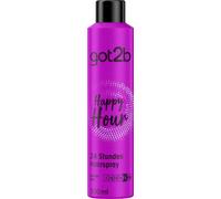 got2b Happy Hour Halt 5 - Laca para el cabello (100 ml), laca para el cabello de 24 horas para una fijación extrema y estilos duraderos, protege el cabello de la sequedad