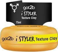 got2b iStyler Texture Clay Halt 4 (75 ml), crema para el cabello para hombres aporta un efecto mate fresco, pasta para el cabello para un estilo texturizado y definido mate