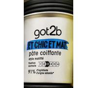Got2b Pasta fijadora con efecto mate elegante - Bote de 100 ml - Juego de 3 unidades