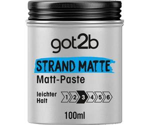 got2b Pasta mate de playa (100 ml), pasta de estilismo para looks surfistas mate, para arrastrar o doblar sin pegar, fácil agarre