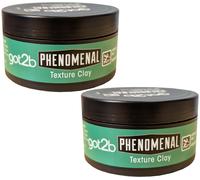 got2b Phenomenal Texture Clay Halt 5 (100 ml), cera para el cabello para hombres da un estilo de barbería mate fenomenal, adecuado para cabello más corto, fórmula vegana