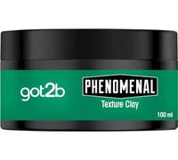 got2b Phenomenal Texture Clay Halt 5 (100 ml), cera para el cabello para hombres da un estilo de barbería mate fenomenal, adecuado para cabello más corto, fórmula vegana
