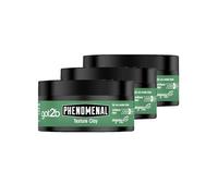 got2b Schwarzkopf Phenomenal Texture Clay Halt 5 (3 x 100 ml) Haarwax für Männer verleiht einen phenomenalen Matte Barbershop Style, für kürzzeres Haar geeignet, vegane Formula