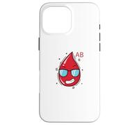 Gota de Sangre con Gafas de Sol Tipo de Sangre Carcasa para iPhone 16 Pro MAX