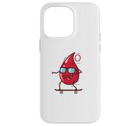 Gota de Sangre en monopatín Tipo de Sangre 0 Carcasa para iPhone 14 Pro MAX