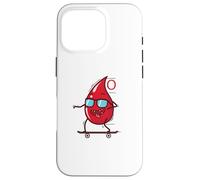 Gota de Sangre en monopatín Tipo de Sangre 0 Carcasa para iPhone 16 Pro