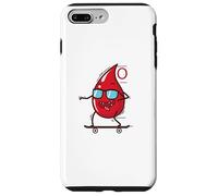 Gota de Sangre en monopatín Tipo de Sangre 0 Carcasa para iPhone 7 Plus/8 Plus