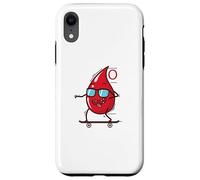 Gota de Sangre en monopatín Tipo de Sangre 0 Carcasa para iPhone XR
